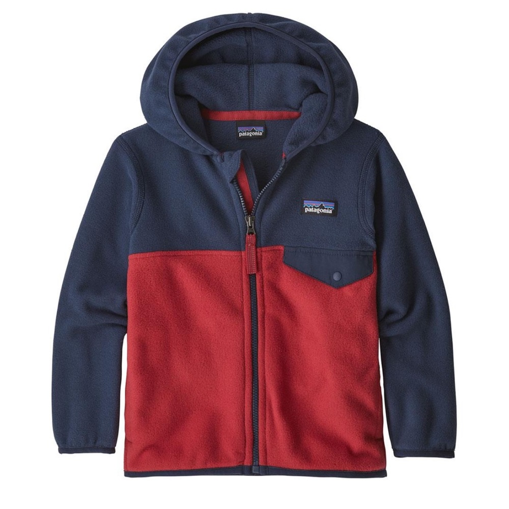 Patagonia Kids' Navy and Red Fleece Hoodie